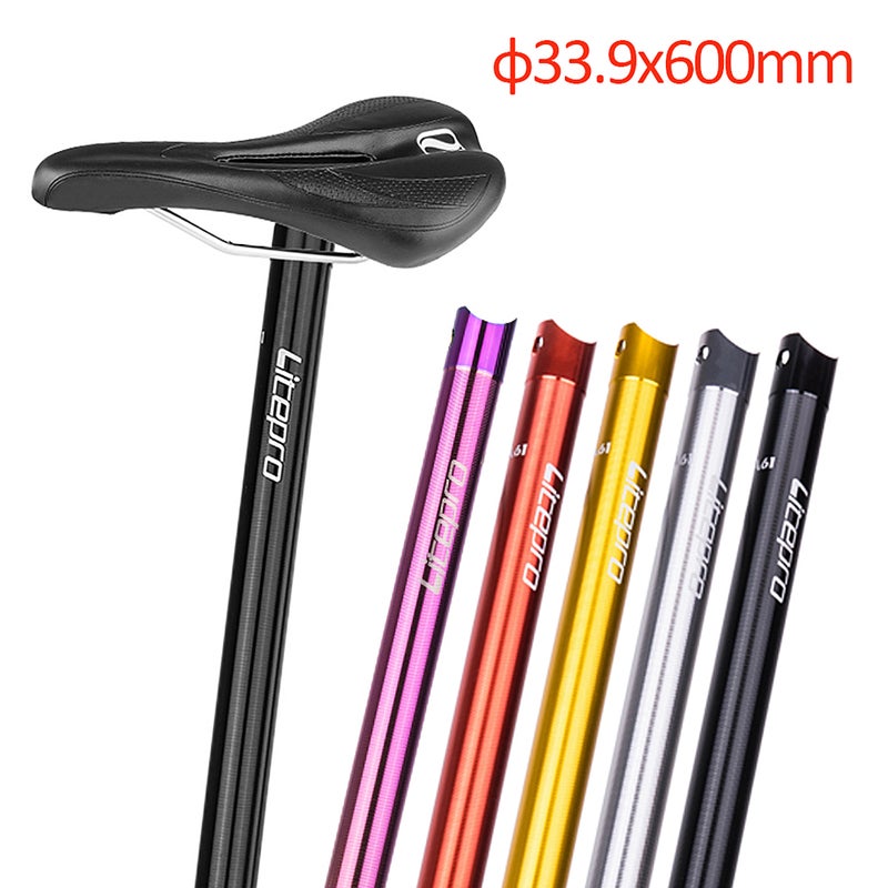 Generic Bicycle Seat Post 33.9 x 600mm Lightweight Aluminum Alloy Seatpost Seat Tube for Folding Bicycle 60*5*10cm  - Image 3