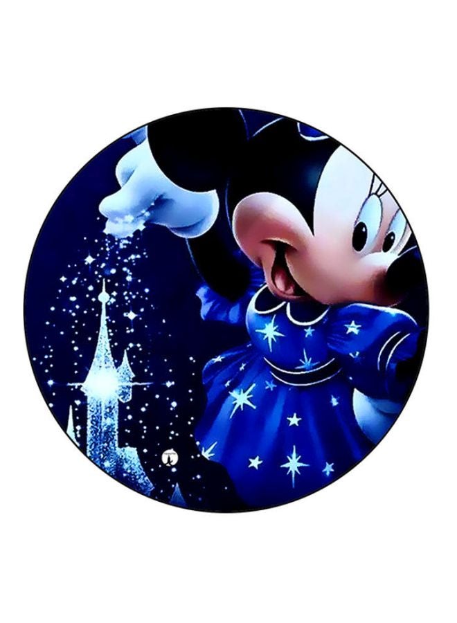 BP Minnie Mouse Printed Round Mousepad Blue/Black/White