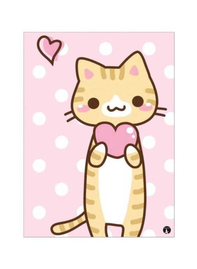 BP Cat Printed Gaming Mousepad Pink/Yellow/White