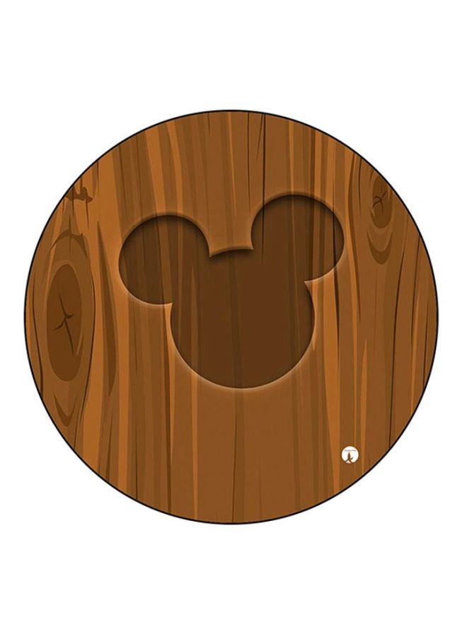 BP Printed Round Mousepad Brown