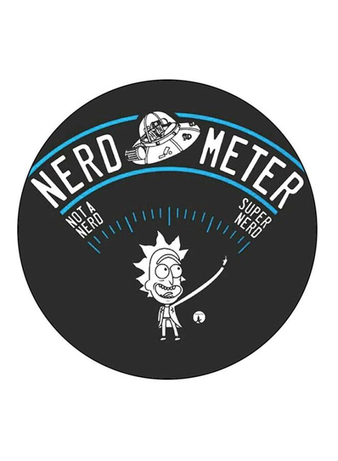 BP Printed Round Mousepad Black/White/Blue