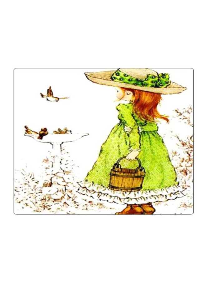 بي بي لوحة ماوس للألعاب مزينة بطبعة أبيض/أخضر/برتقالي - Image 1