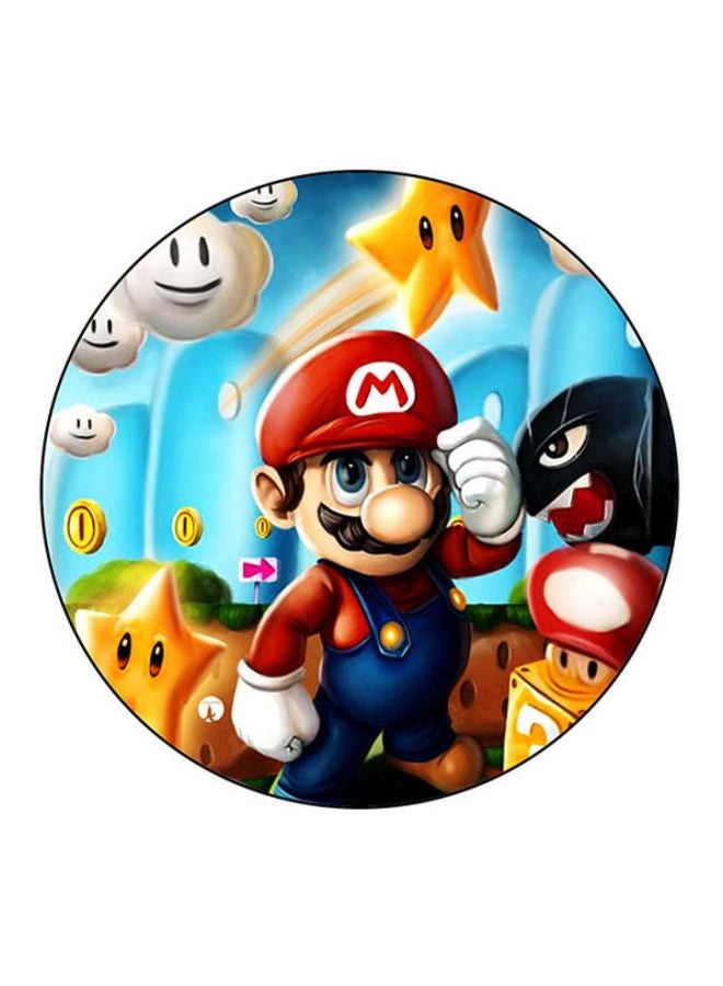 BP The Video Game Super Mario Printed Round Mousepad Multicolour