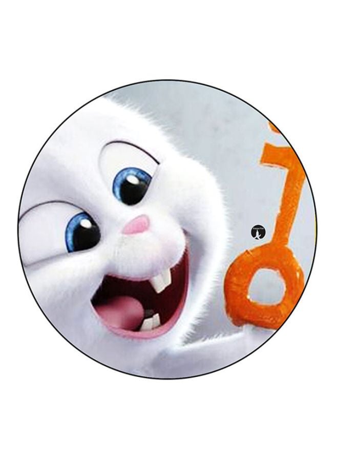 BP Secret Life Of Pets Printed Round Mousepad White/Pink/Orange