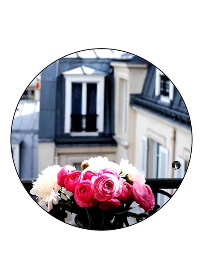 Flowers Printed Mousepad White/Black/Pink