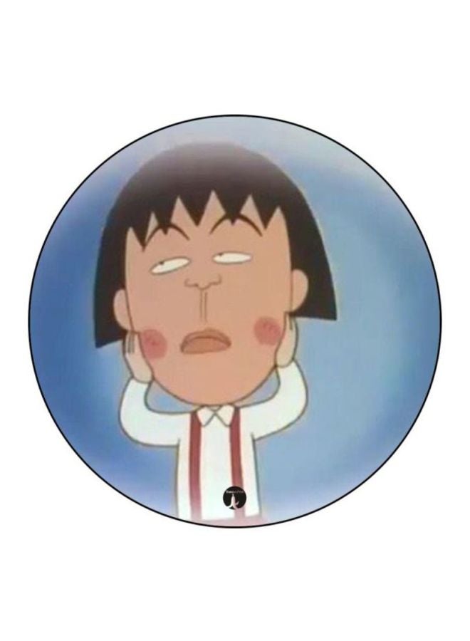 BP Animation Chibi Maruko Chan Printed Mousepad Blue/Beige/White
