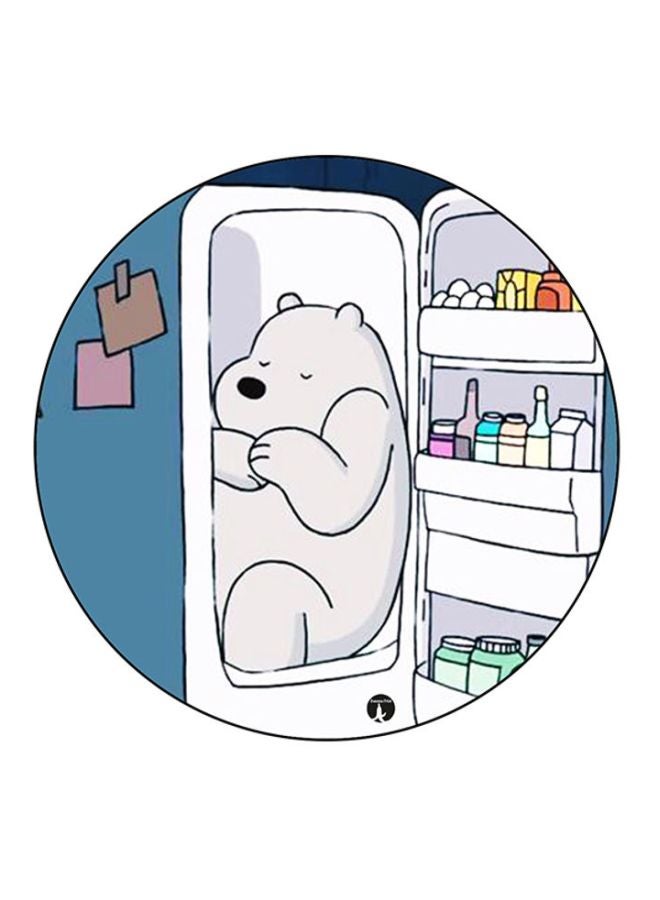 BP We Bare Bears Printed Round Mousepad White/Blue/Pink