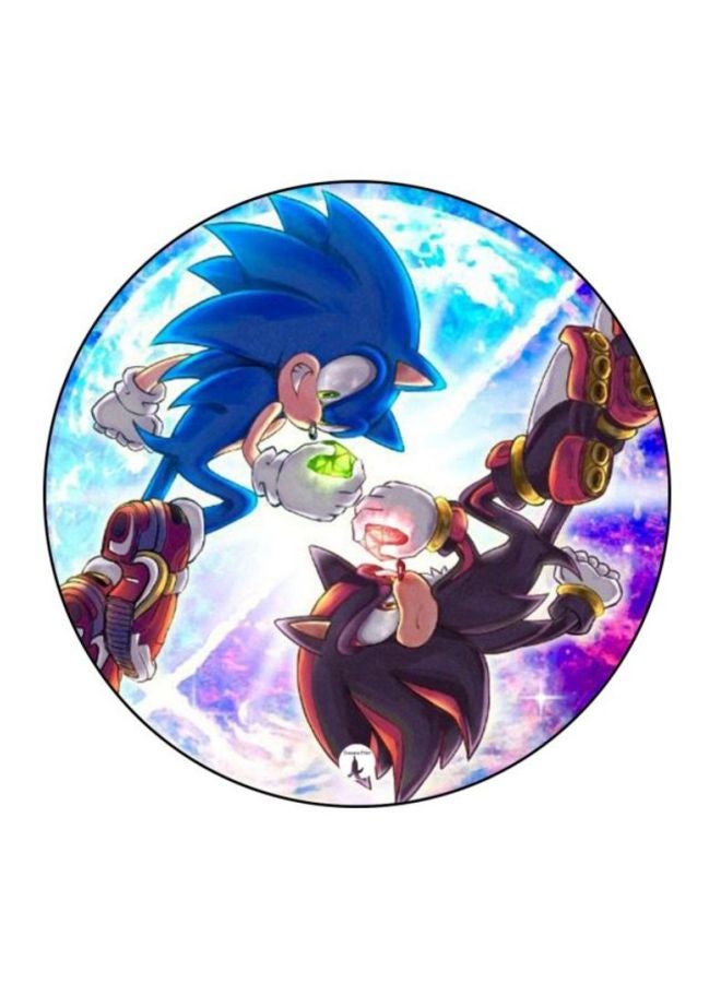 BP Sonic Printed Round Mousepad Blue/Brown/White