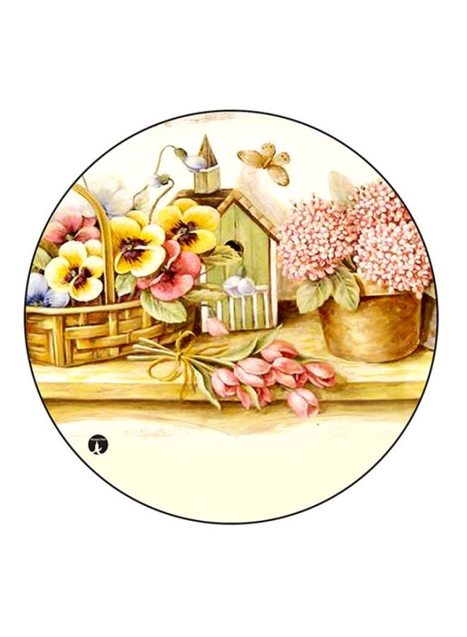 BP Vintage Art Round Mousepad Multicolour