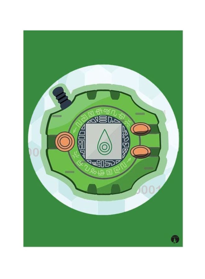 BP The Anime Digimon Printed Rectangular Mousepad Green/White