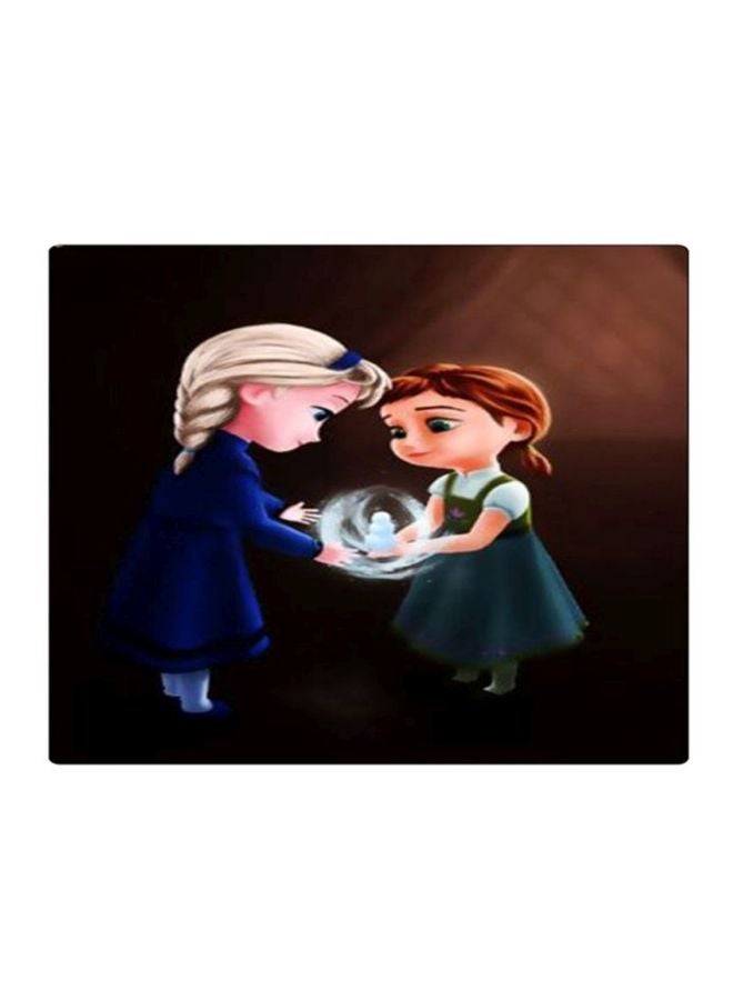 بي بي لوحة ماوس ألعاب مربعة مُزينة بطبعة بني/أزرق/أسود - Image 1