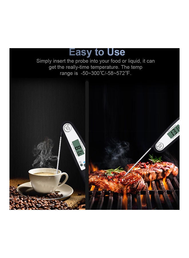 Instant Reading Food Thermometer Black 17x3x5cm - Image 5
