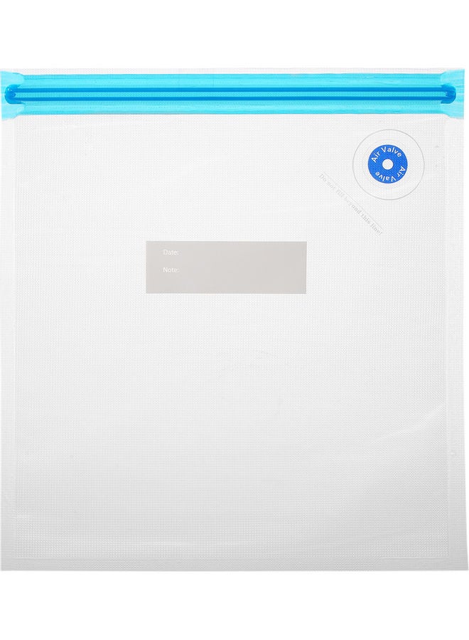 طقم أكياس حفظ الطعام خالية من مادة بيسفينول أ مكون من 10 أكياس أبيض/أزرق 30x5.7x8سم  - Image 2