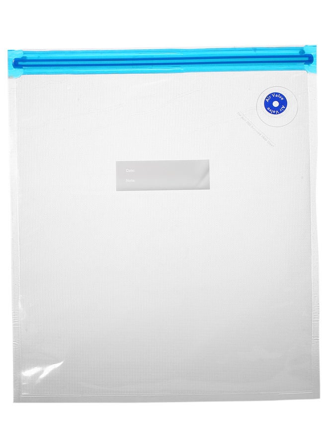 طقم أكياس حفظ الطعام خالية من مادة بيسفينول أ مكون من 10 أكياس أبيض/أزرق 30x5.7x8سم  - Image 4