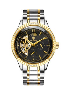 Generic 629F TEVISE men's mechanical watch room gold black  - Image 1