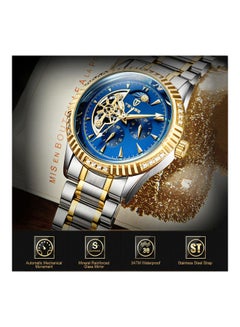 Generic 629F TEVISE men's mechanical watch room gold black  - Image 5