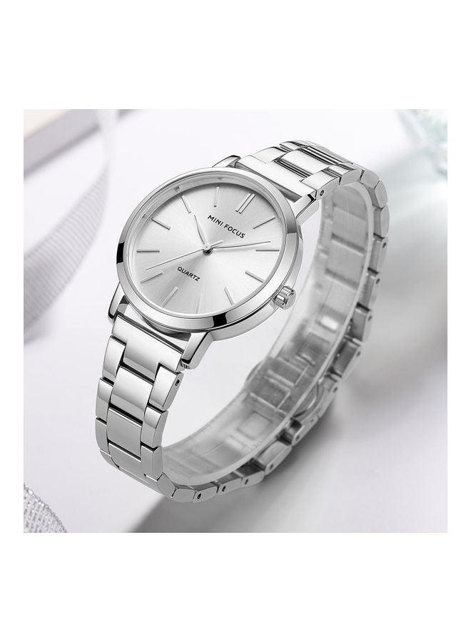 MINI FOCUS Lady watch steel shell white steel belt