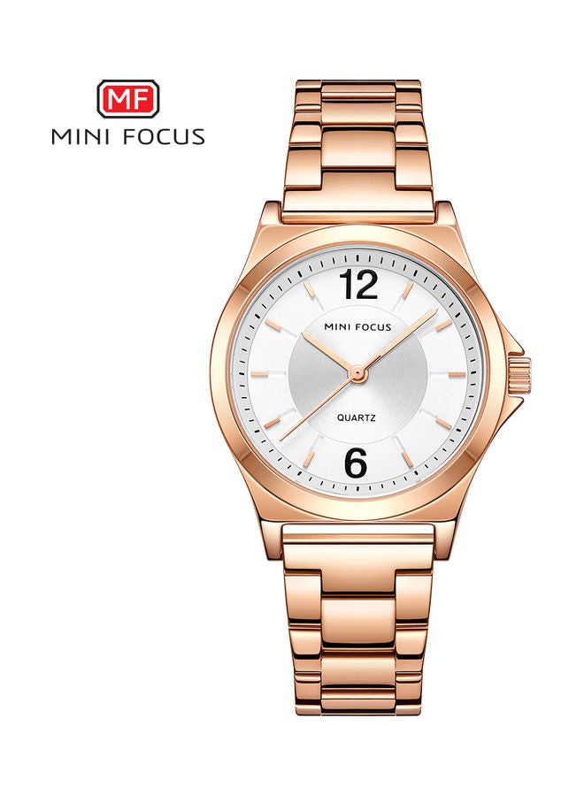 ساعة يد نسائية ذهبية وردية من MINI FOCUS - Image 2