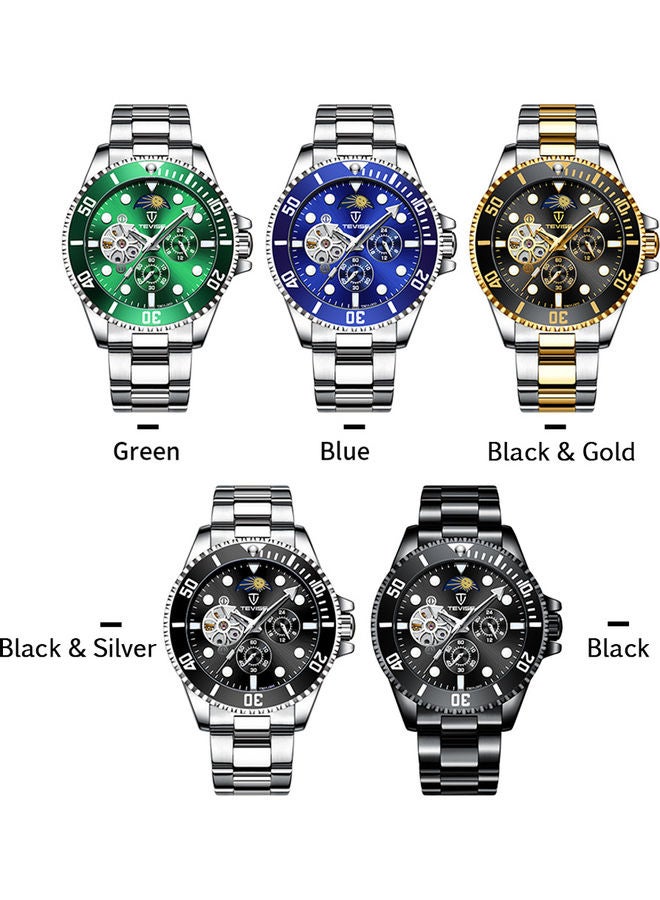 Generic - TEVISE mechanical men's watch gold black - Image 1