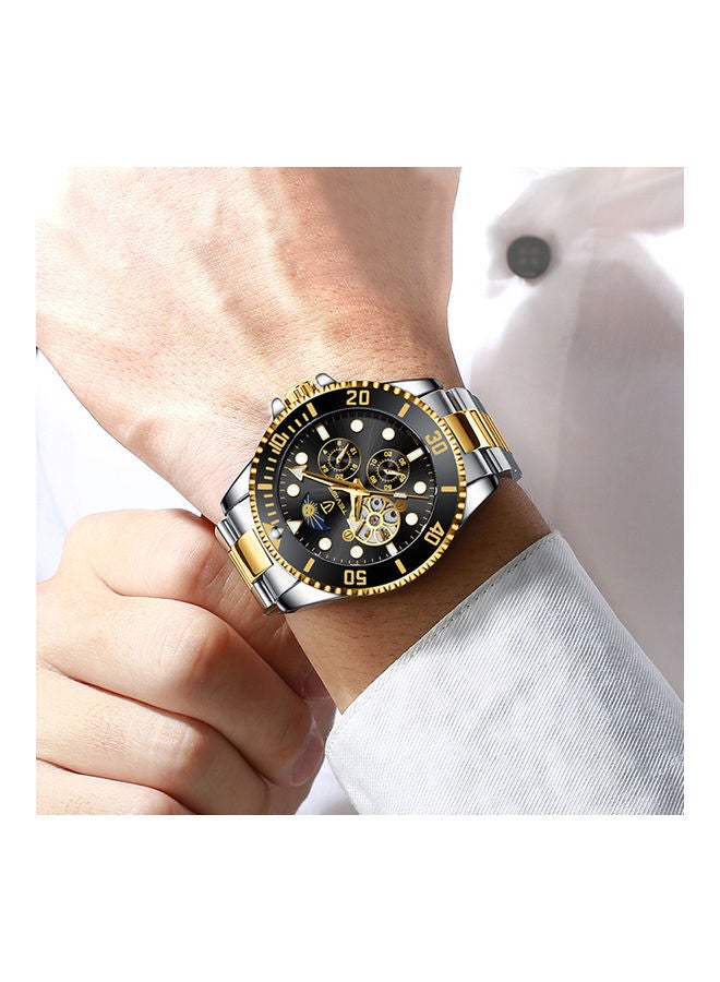 Generic - TEVISE mechanical men's watch gold black - Image 1