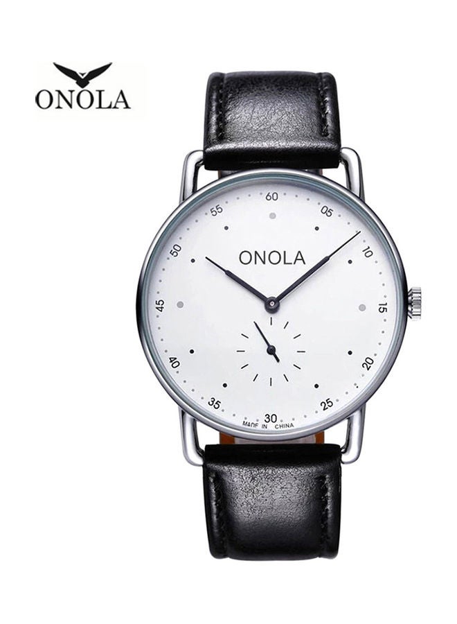 ONOLA 38 fashion classic retro waterproof steel strap watch grey dot belt  - Image 1