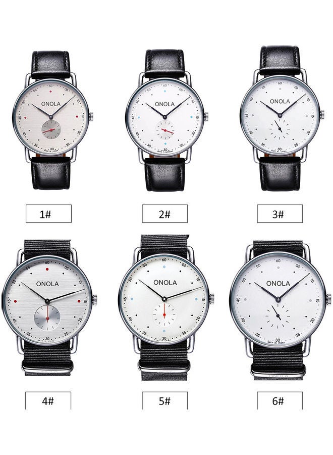 ONOLA 38 fashion classic retro waterproof steel strap watch grey dot belt  - Image 4