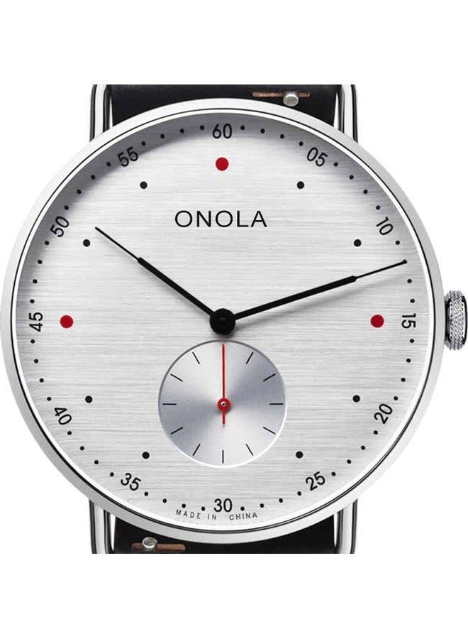 ONOLA 38 fashion classic retro waterproof steel strap watch grey dot belt  - Image 5