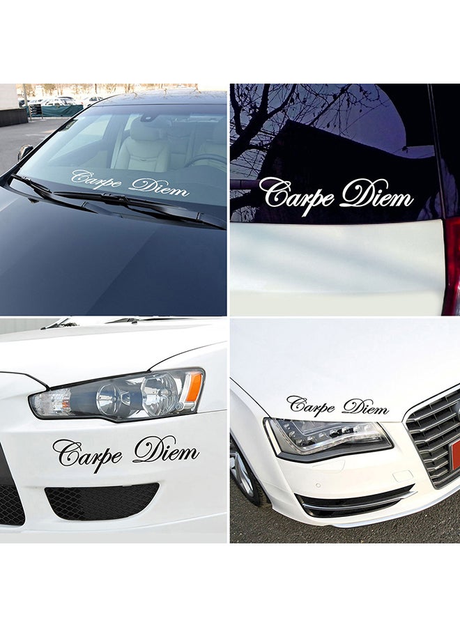 Fashion Letter Printed Carpe Diem Reflective Waterproof Vehicle Decal Sticker - Image 2