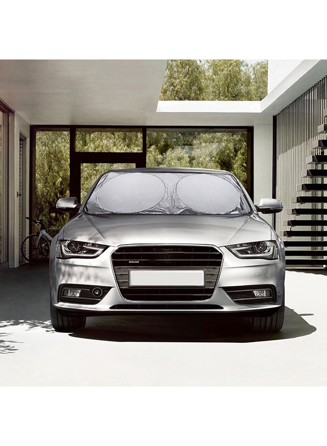 ماركة غير محددة غطاء واق من الشمس و الرياح لزجاج السيارة الأمامي للسيارات والشاحناتSUV Van Auto ، مقاس 150x70 سم غطاء شاشة حاجب عاكس للسيارة  - Image 2