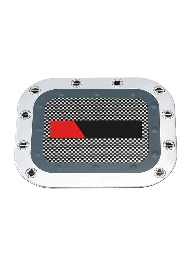 Generic Car Fuel Cap Aluminum Square Oil-box Exterior Sticker Replacement for Toyota Land Cruiser FJ60  - Image 1