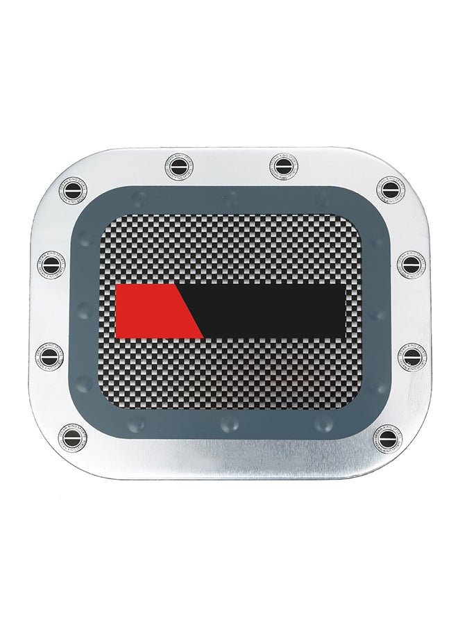 Generic Car Fuel Cap Aluminum Square Oil-box Exterior Sticker Replacement for Toyota Land Cruiser FJ60  - Image 2