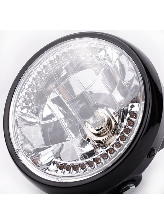 Generic 7" Halo Motorcycle Headlight LED Turn Signal with H4 Bulb  - Image 2