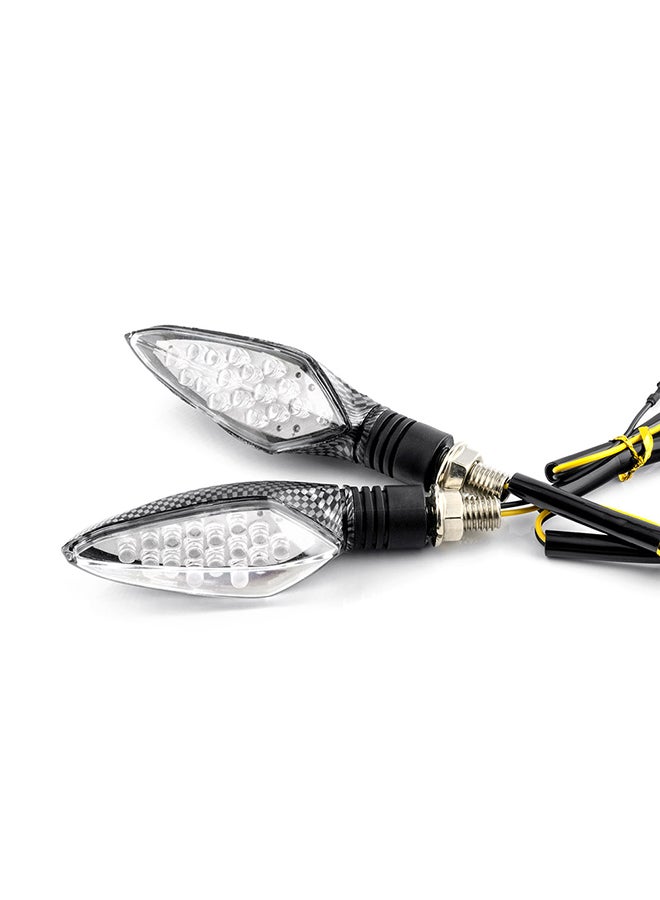 Generic - Motorcycle LED Turn Signal Lights Blinkers Front Rear Indicators for Motorbike Universal Running Light, 16LEDs, 2pcs - Image 1