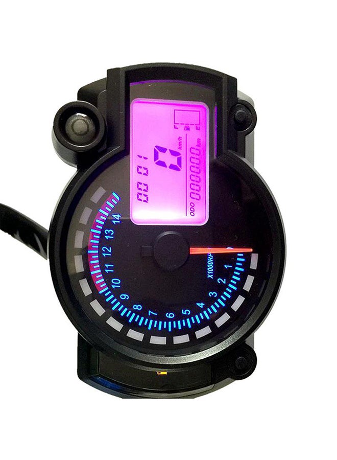 Generic - Universal Adjustable Color Backlight LCD Digital Motorcycle Speedometer Odometer Motor Bike Tachometer - Image 1