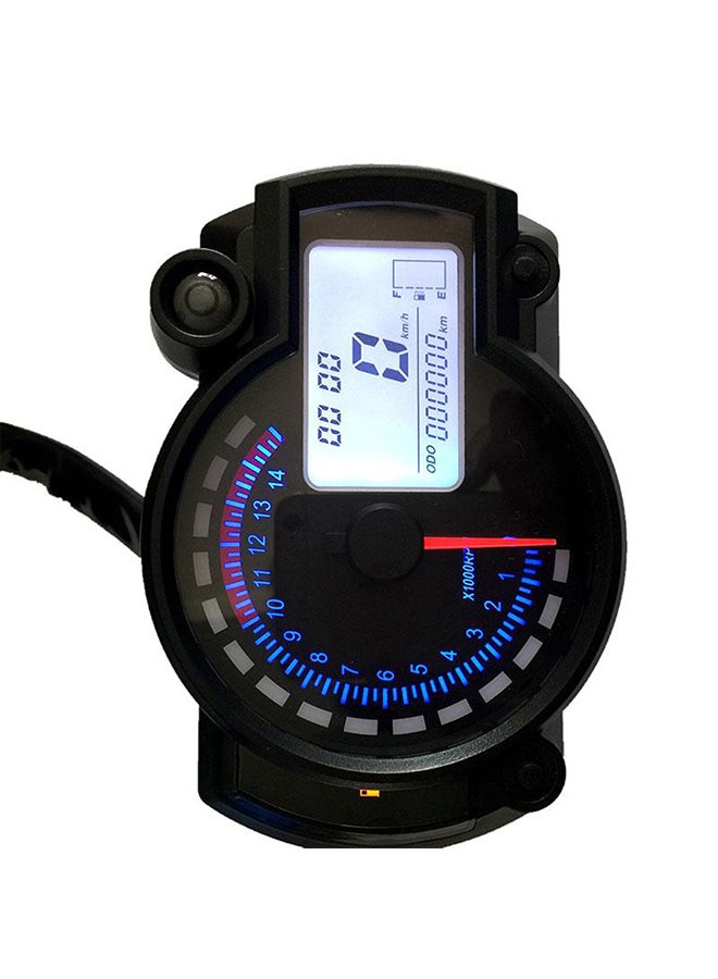 Generic - Universal Adjustable Color Backlight LCD Digital Motorcycle Speedometer Odometer Motor Bike Tachometer - Image 1