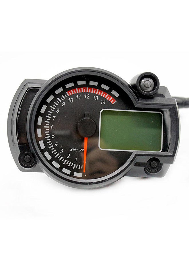 Generic - Universal Adjustable Color Backlight LCD Digital Motorcycle Speedometer Odometer Motor Bike Tachometer - Image 1