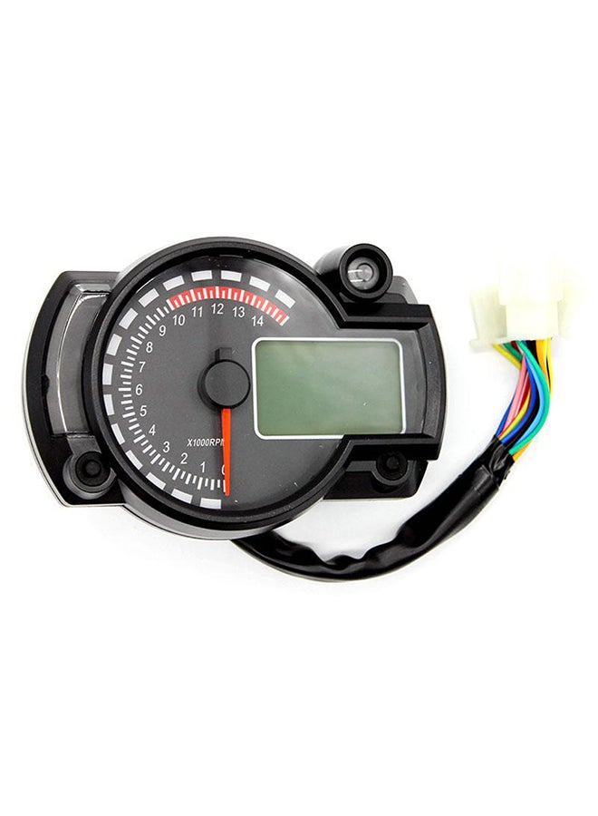 Generic - Universal Adjustable Color Backlight LCD Digital Motorcycle Speedometer Odometer Motor Bike Tachometer - Image 1