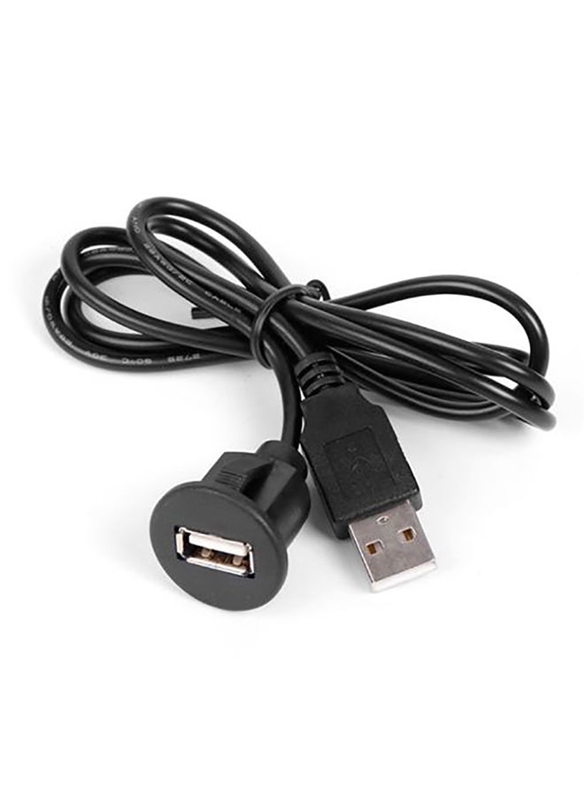 كابل لوحة تمديد من منفذ USB 2.0 ذكر إلى مقبس أنثى للوحة عدادات السيارة بطول 1/2 متر. - Image 2