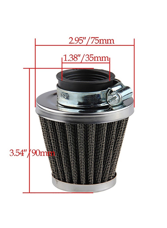 Motorcycle Accessories Oval Metallic Clamp-on Refit Intake Funnel Air Filter - Image 4