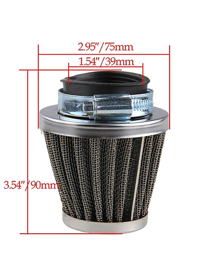 اكسسورات دراجات نارية فلتر هواء مصمم كقمع بيضاوي الشكل يثبت بمشبك معدني - Image 4