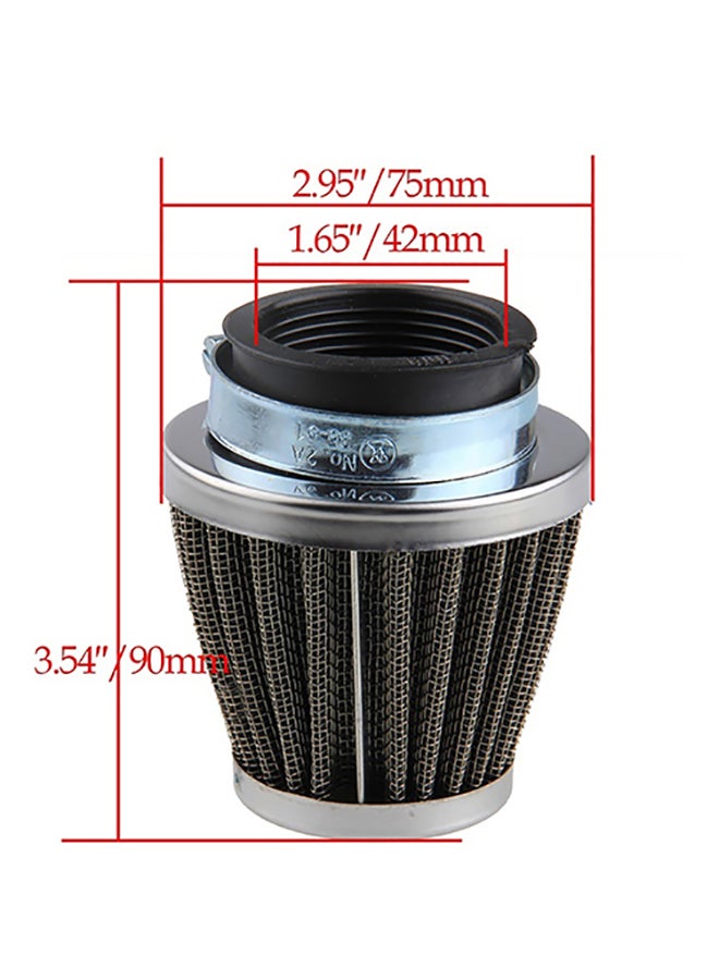 Motorcycle Accessories Oval Metallic Clamp-on Refit Intake Funnel Air Filter - Image 4