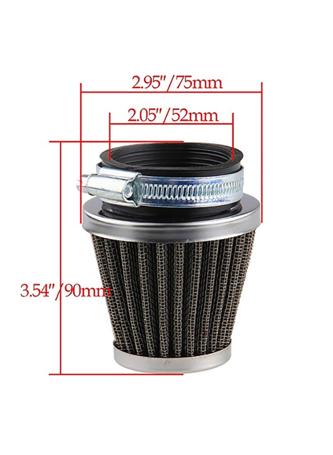 Generic - Motorcycle Accessories Oval Metallic Clamp-on Refit Intake Funnel Air Filter - Image 1