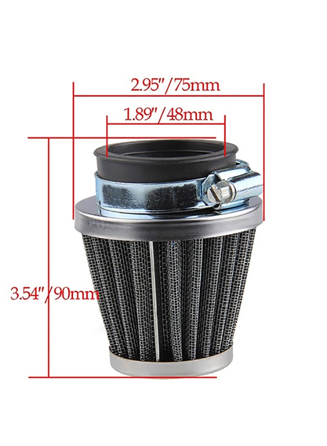 Motorcycle Accessories Oval Metallic Clamp-on Refit Intake Funnel Air Filter - Image 4