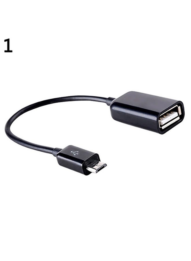 كابل محول OTG من USB 2.0 A أنثى إلى Micro B ذكر لهواتف سامسونج وإتش تي سي