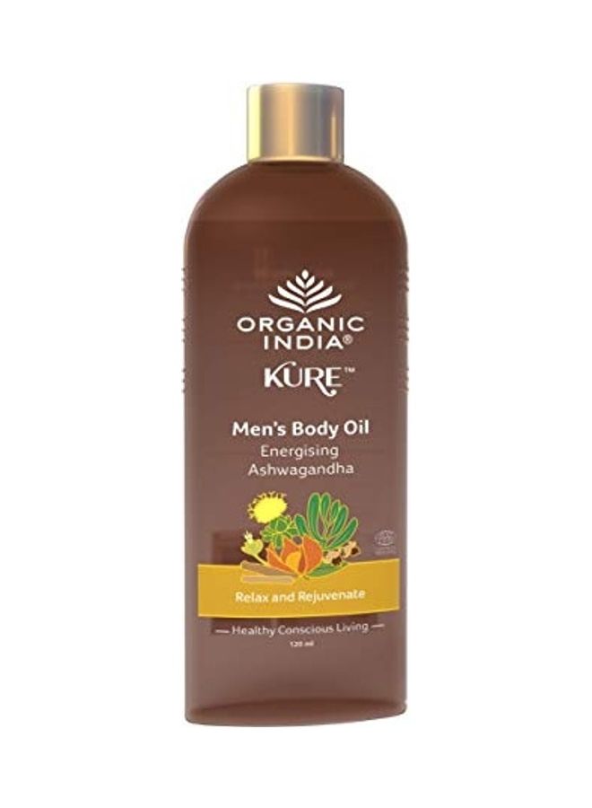 Organic India - Men's Body Oil Energising Ashwagandha, 120 ml 120ml - Image 1