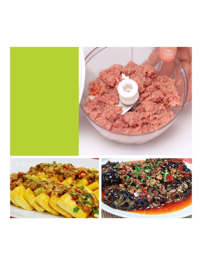 أداة يدوية لتقطيع شرائح البصل والثوم مع حبل يدوي لتقطيع الطعام أحمر 13*13*13سم - Image 2