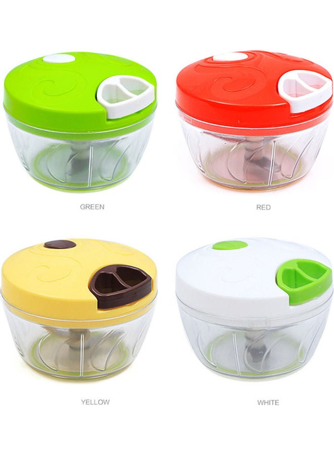 أداة يدوية لتقطيع شرائح البصل والثوم مع حبل يدوي لتقطيع الطعام أحمر 13*13*13سم - Image 5