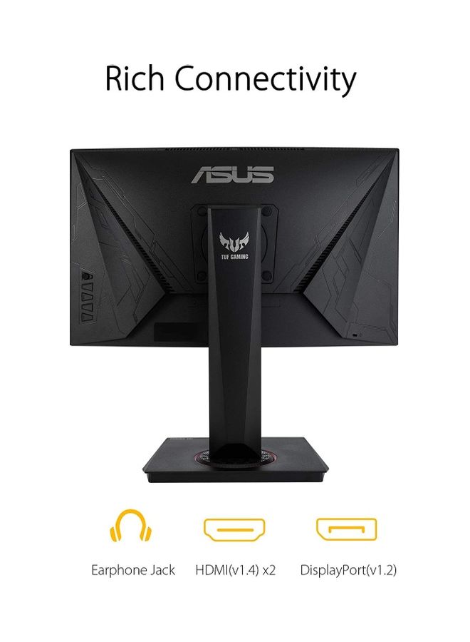 ASUS - 90LM0570-B01170 23.6 inch VA LED Full HD Curved Gaming Monitor With 144Hz, AMD FreeSync and DisplayPort HDMI Black - Image 1
