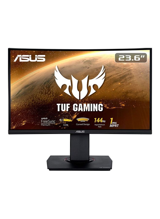 ASUS - 90LM0570-B01170 23.6 inch VA LED Full HD Curved Gaming Monitor With 144Hz, AMD FreeSync and DisplayPort HDMI Black - Image 1