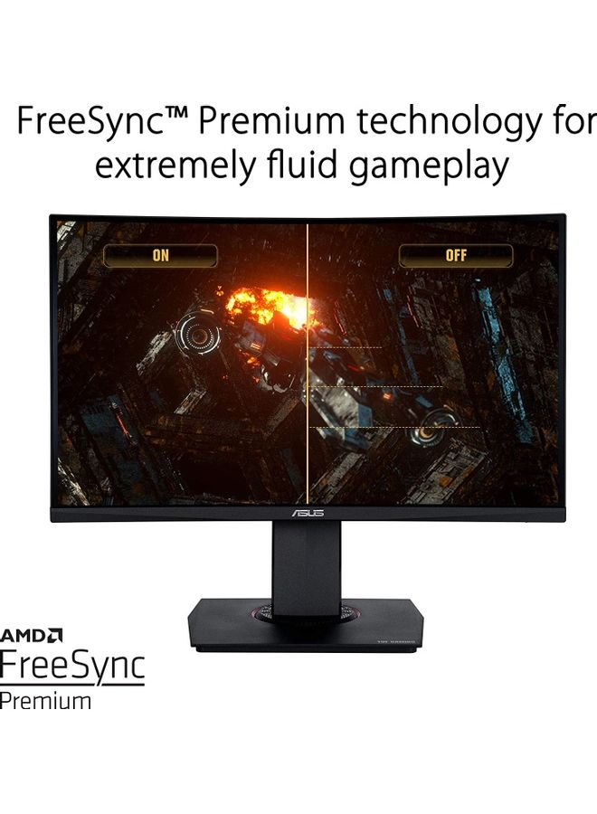 ASUS - 90LM0570-B01170 23.6 inch VA LED Full HD Curved Gaming Monitor With 144Hz, AMD FreeSync and DisplayPort HDMI Black - Image 1